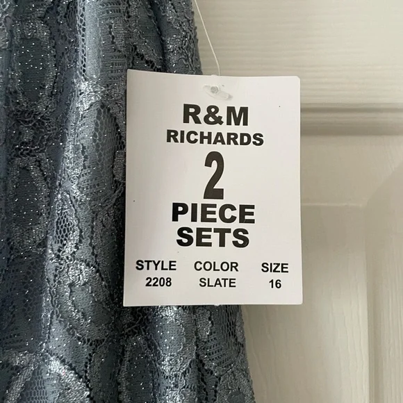 R&M Richard MOB dress, teal size 16 - Picture 3 of 13